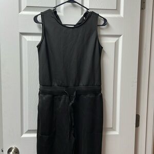 Black full length romper
